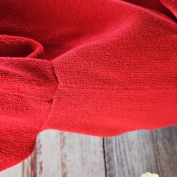 1901 NORDSTROM RED LONG SLEEVE OPEN FRONT KNIT CARDIGAN - Picture 5 of 13